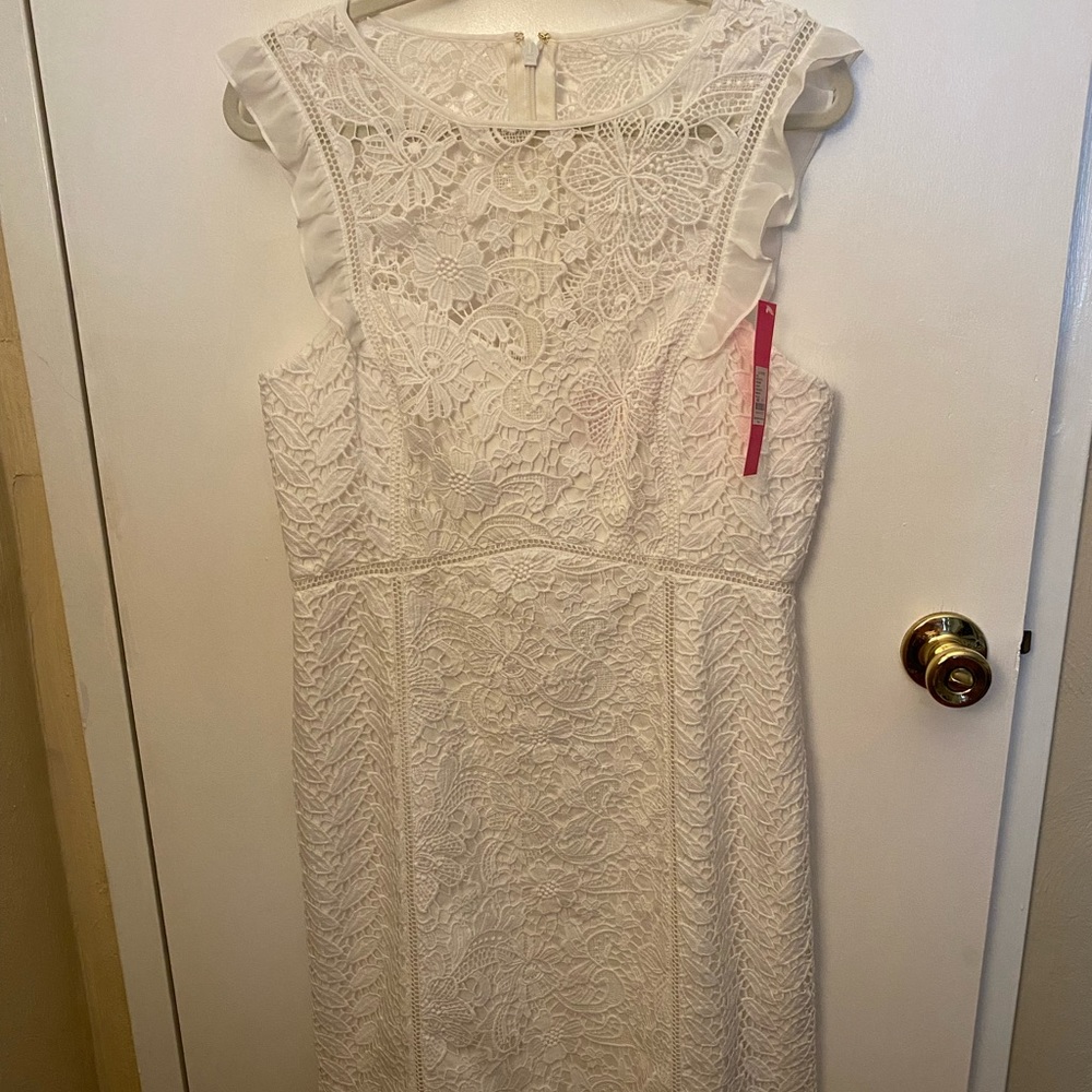 Lilly Pulitzer White Floral Lace Maya Shift Dress- Never worn, with tags.